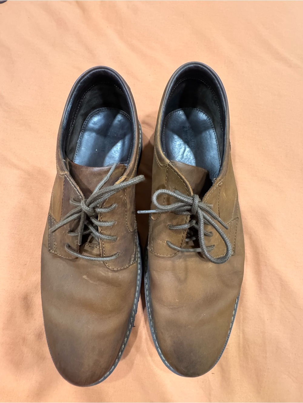 Johnston & Murphy Brown Leather Dress Shoes Men’s Size 10M Lace Up Oxford Casual